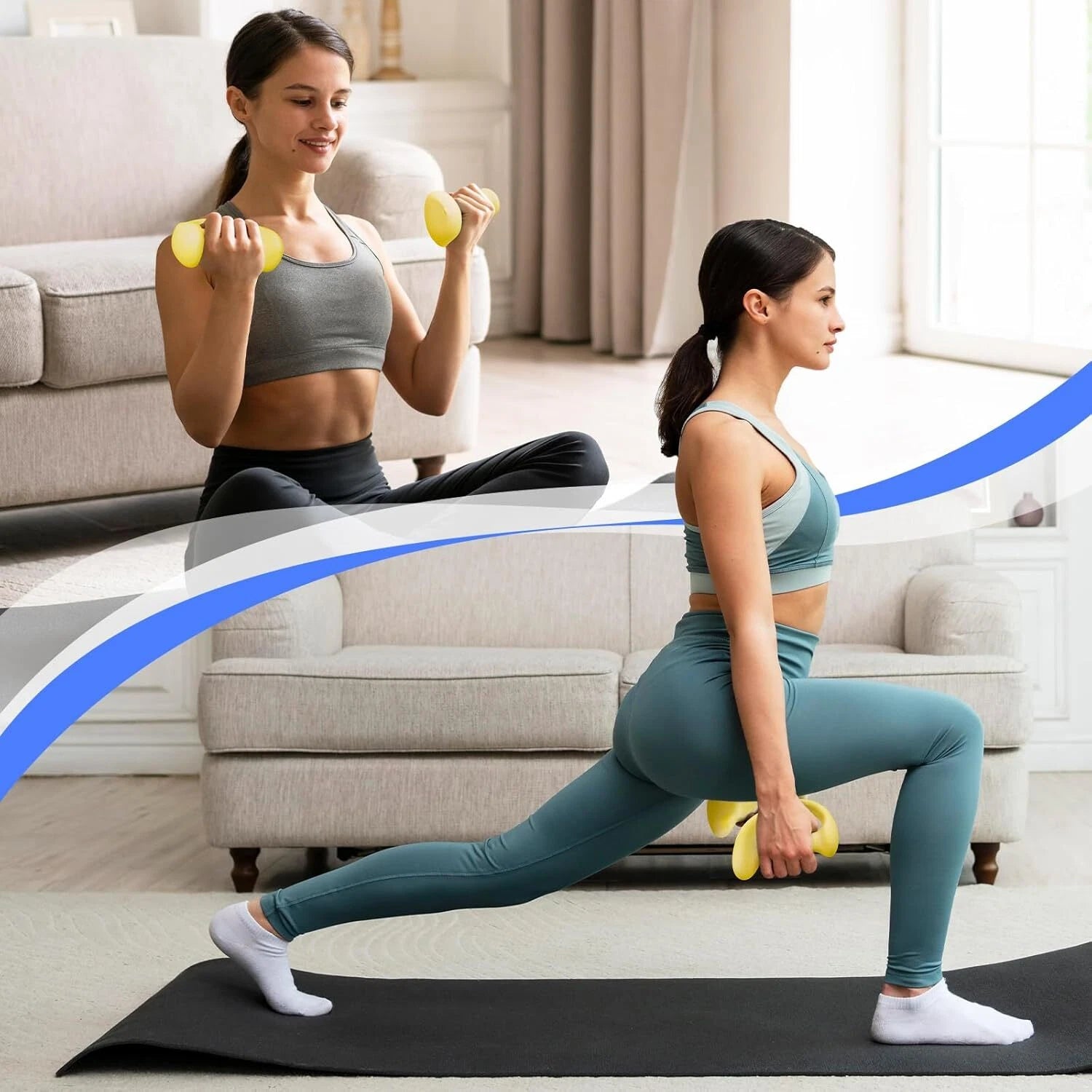 Ergonomic Dumbbell Weight Set - Hand Weights for Women at Home 07FC0E-D4 - KOEEK