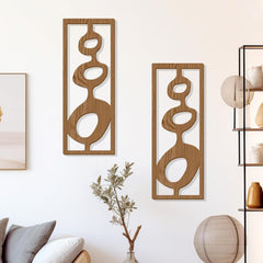 new Zzbakress 2 Pcs Mid Century Wall Decor Wooden Modern Style T 07FC0E-D4 - KOEEK