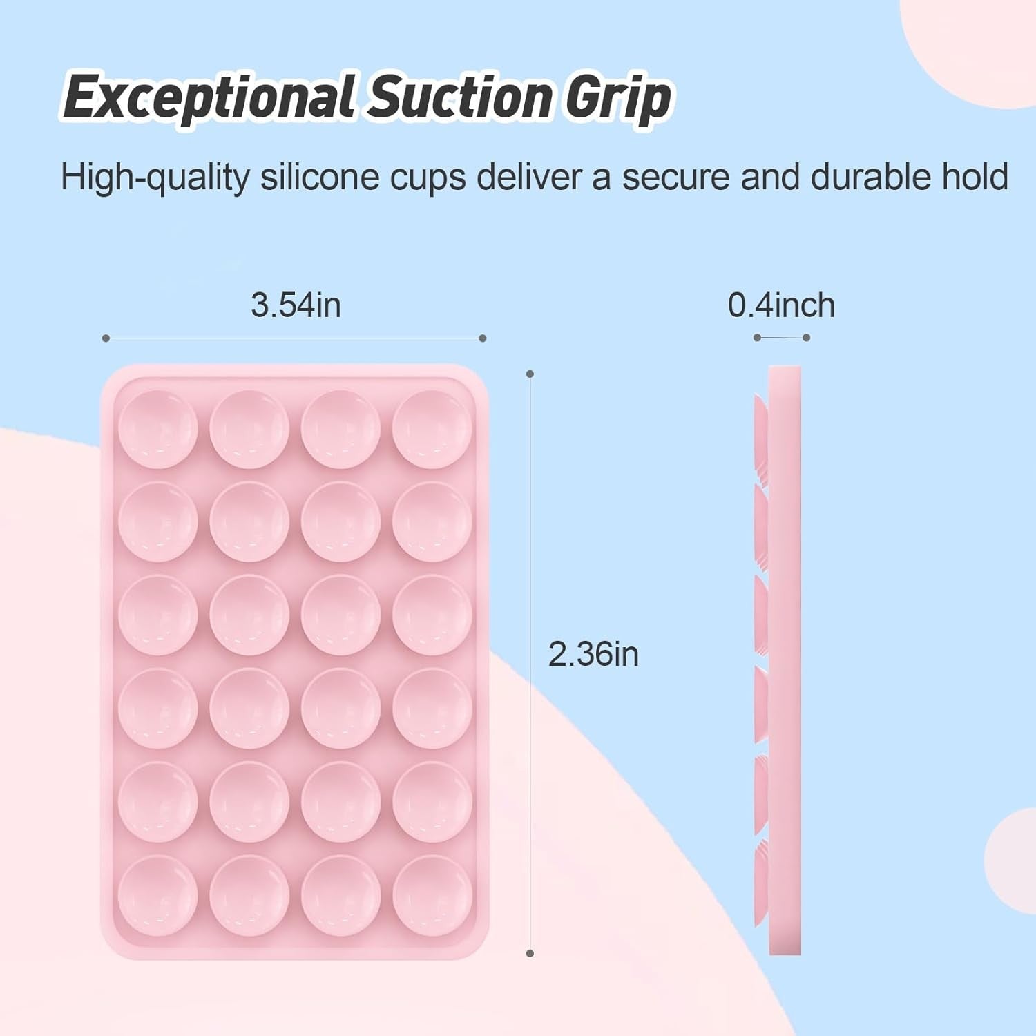 new Magnetic Suction Phone Mount for MagSafe Case,Silicone Octo Cup Chlak Pink 07FC0E-D4 - KOEEK