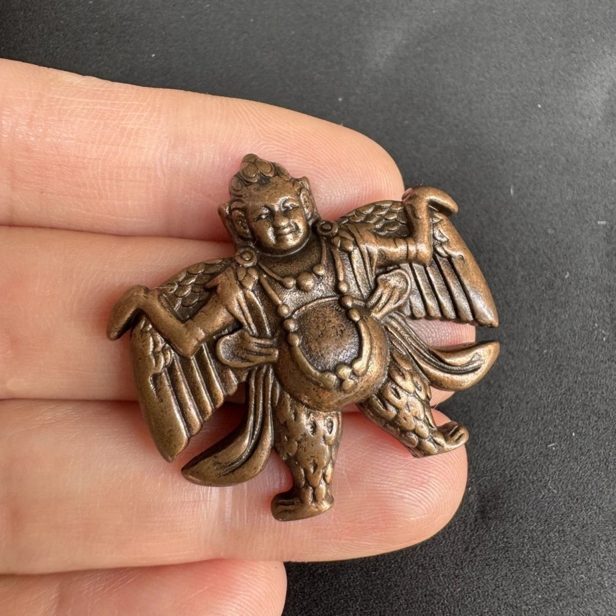 Tibetan Brass Garuda Pendant Amulet Bird Necklace Collectible 07FC0E-D4 - KOEEK