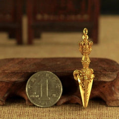 6cm   Copper Vajra Dorje Phurba Pendant Kīla Phurpa Amulet Unisex Gift 07FC0E-D4 - KOEEK
