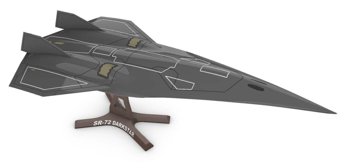 3D Printed 1/72 Scale US Dark Star SR-72 Reconnaissance Aircraft Unpainted Model 07FC0E-D4 - KOEEK