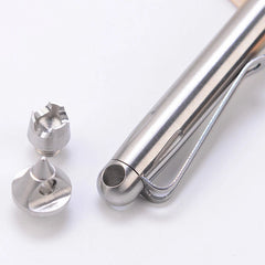 Stainless Steel Ball pen Portable Writing Signature Pen Outdoor EDC Multi-Tools 07FC0E-D4 - KOEEK