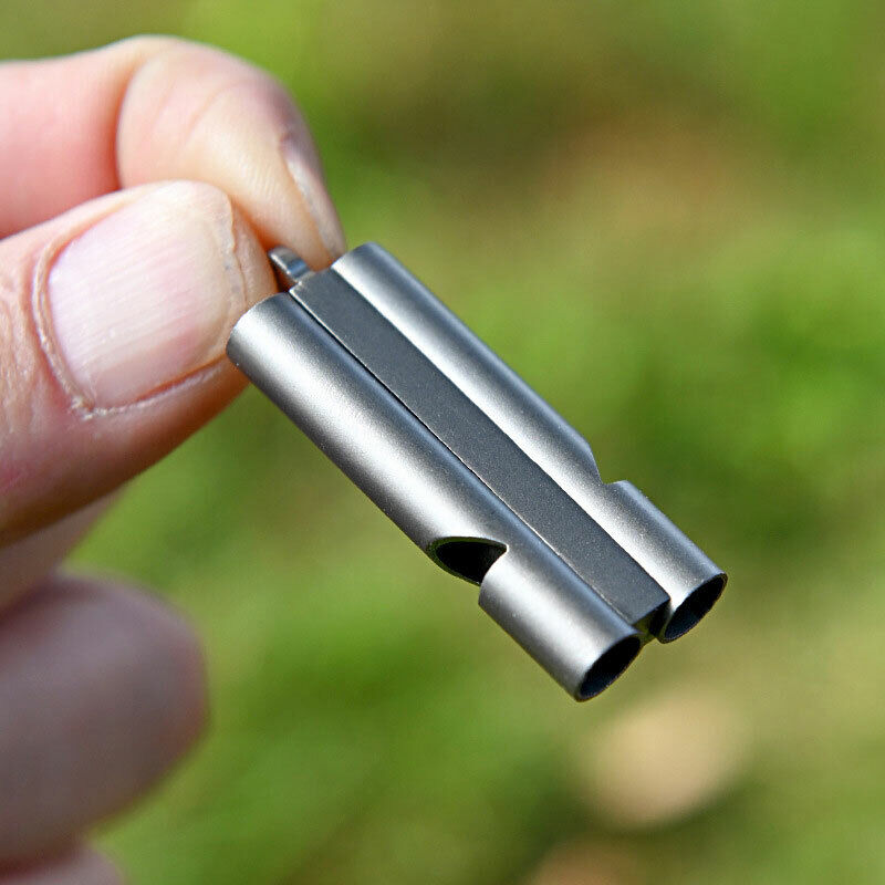 Titanium Keychain Whistle Lanyard Pocket Outdoor Life-saving Camping Tool EDC 07FC0E-D4 - KOEEK