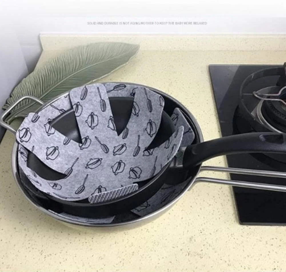 Pot and Pan Protectors,Set of 12 and 3 Different Size,Cookware Protector Set/Pot 07FC0E-D4 - KOEEK