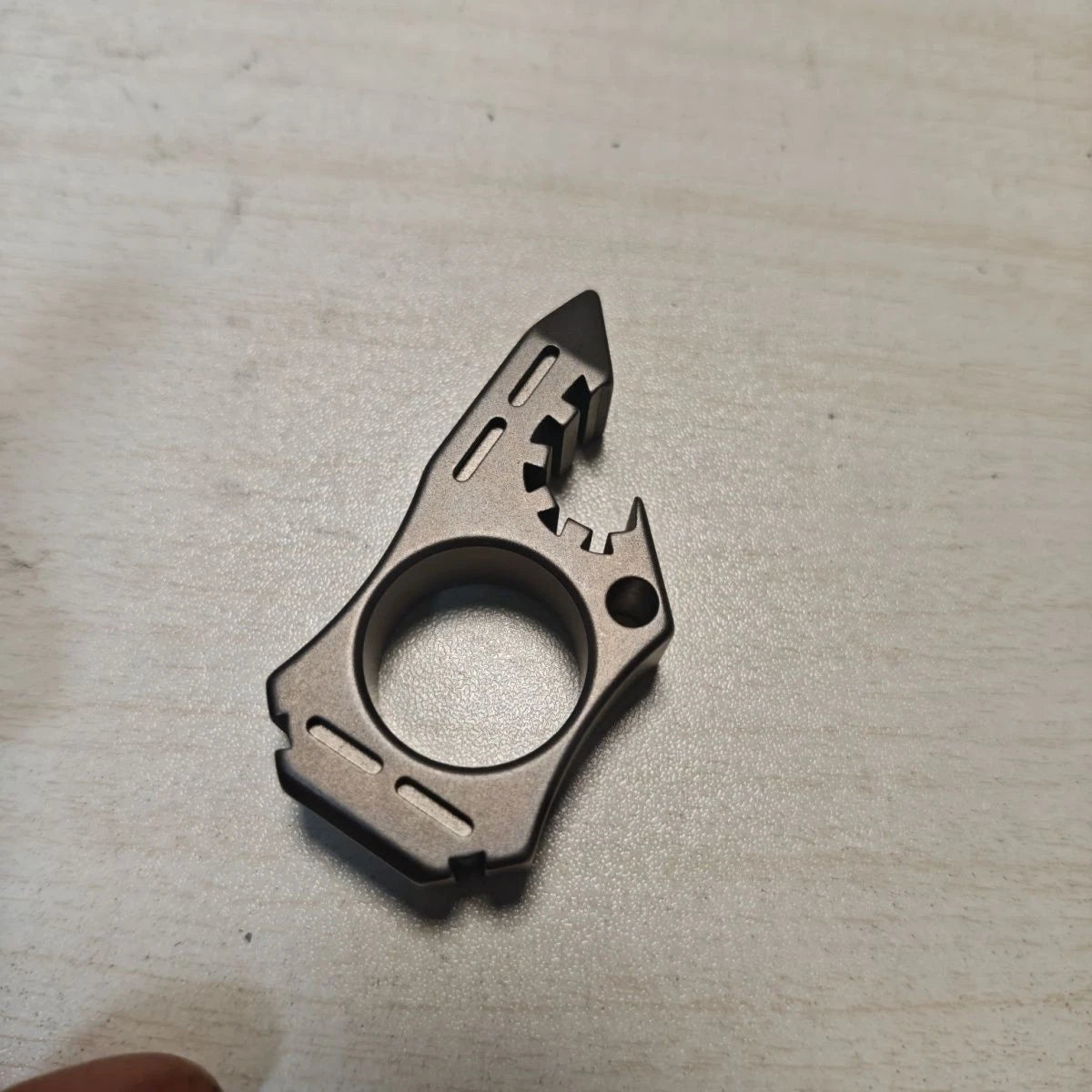 TC4 Titanium Alloy EDC Shark Pendant Multi Function Tool CNC Crafted 07FC0E-D4 - KOEEK