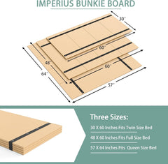 new Imperius Mattress Support Wooden Bunkie Board/Bed Twin- (60x30"), Log IMPERIUS - KOEEK