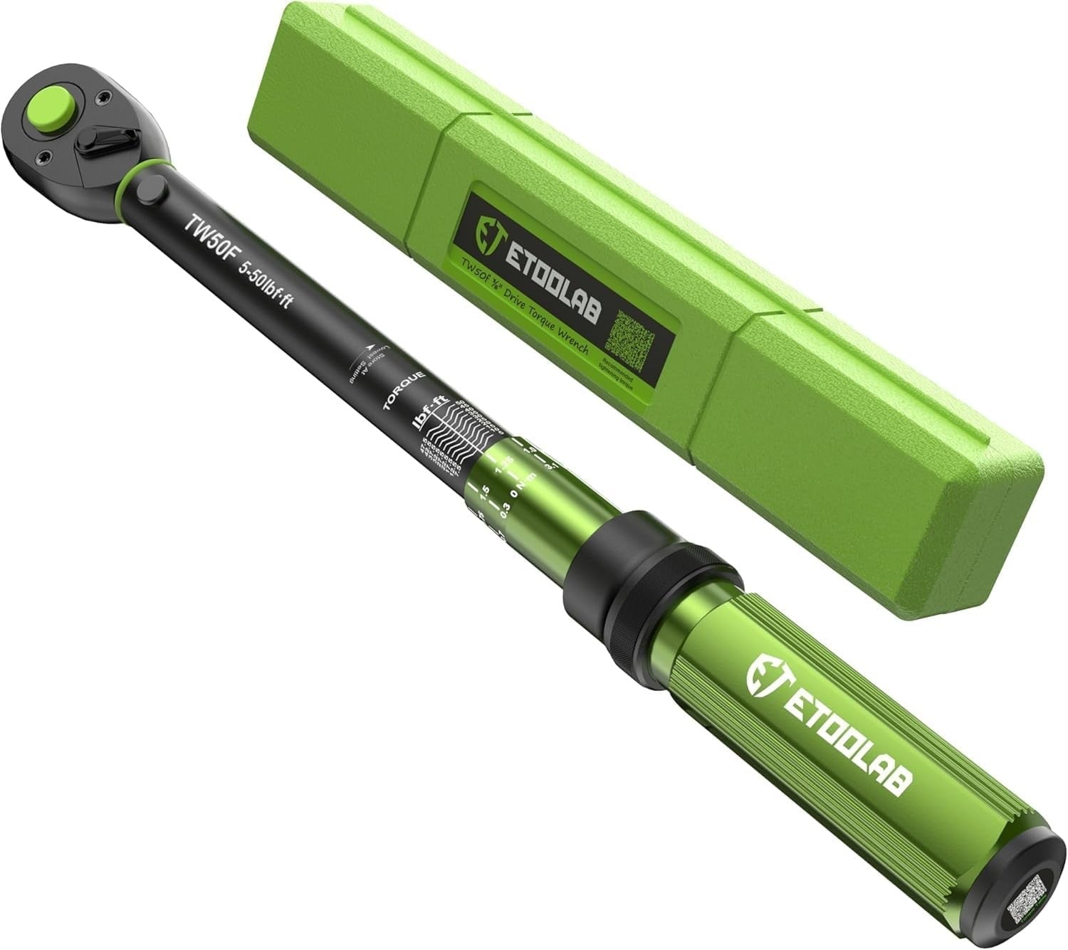 new 3/8-Inch Drive Click Torque Wrench - Inch (5-50ft.-lb.) Single, Green 07FC0E-D4 - KOEEK