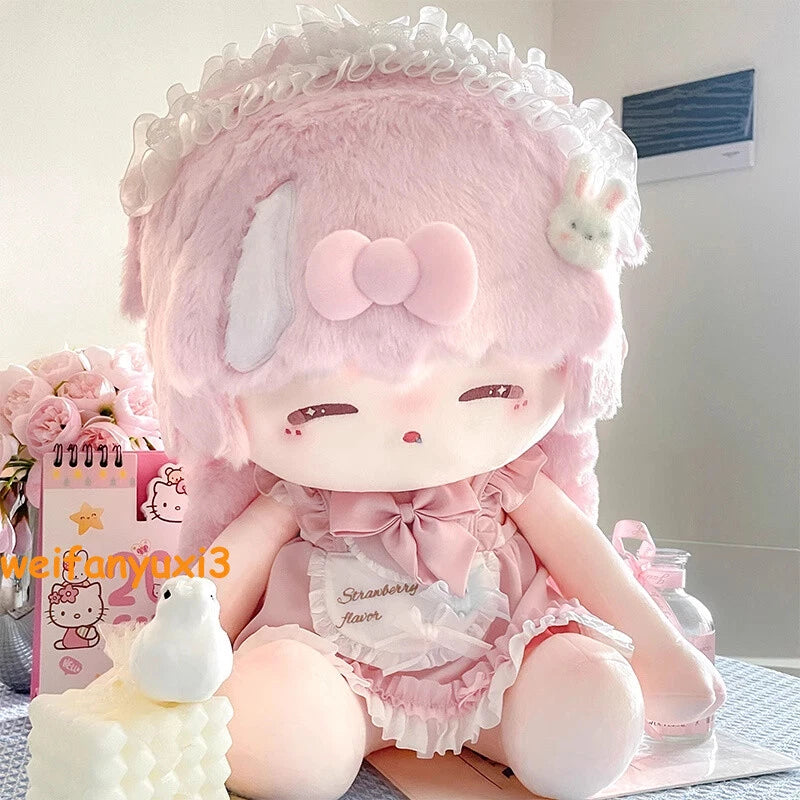 40cm Cotton Doll Girl Pink Lamb Cute Plush Doll With Stickers /Birth Certificate 07FC0E-D4 - KOEEK