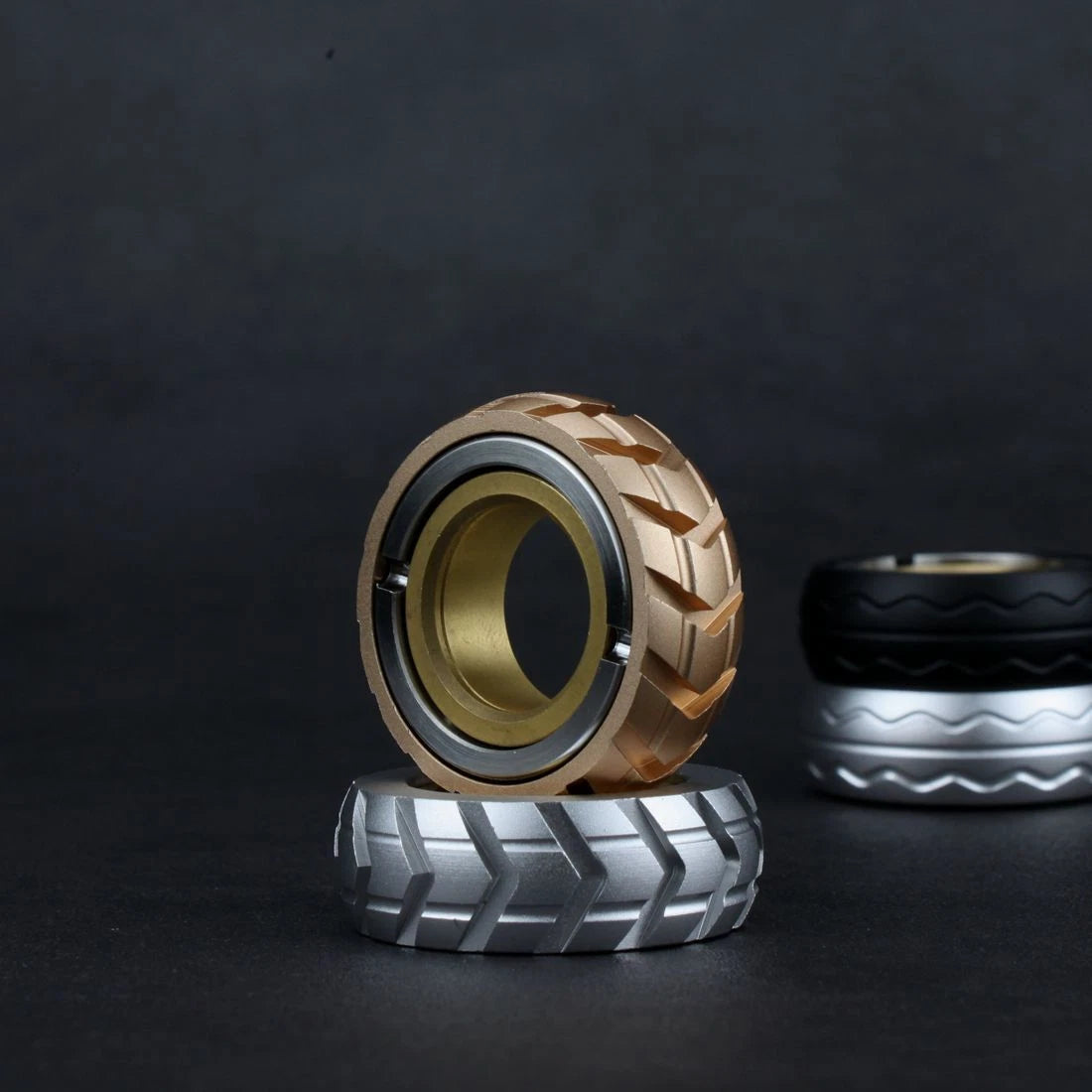 Mechanic Ring Tire Fidget Spinner Clicker Slider Haptic Stress Relief EDC Toys 07FC0E-D4 - KOEEK