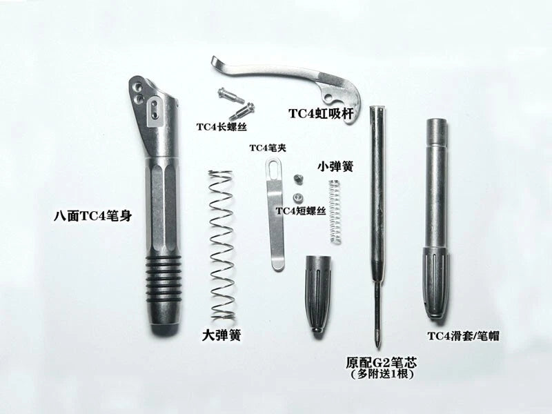 1 PC Titanium Alloy Signature Pen Technology Siphon Pen Ball PenEDC 07FC0E-D4 - KOEEK