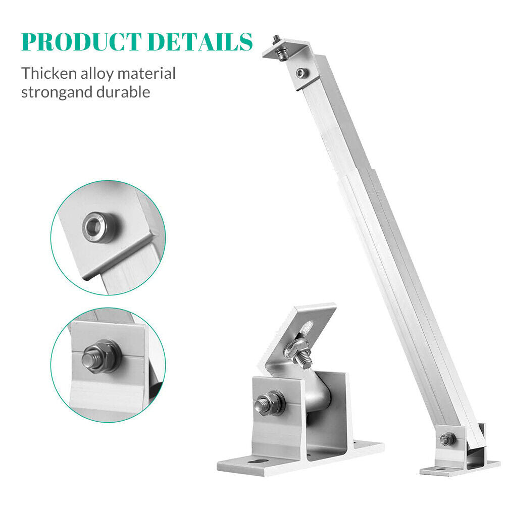 ny 1-4 Par Solar Panel Monteringsbraketter Justerbar vinkel Panel Tilt Mount Bracket