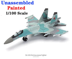 1/100 Russian SU-35 Flanker Fighter Model Plastic Painted Unassembled 07FC0E-D4 - KOEEK