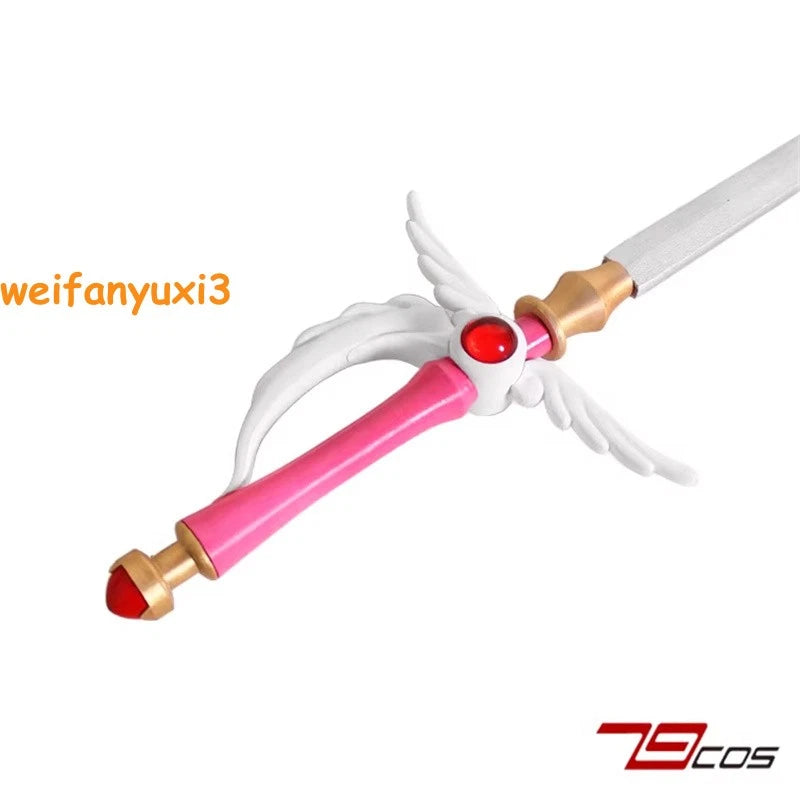 Card Captor Sakura Kinomoto Clow Card Sword Anime PVC Cosplay Prop Weapon 100cm 07FC0E-D4 - KOEEK