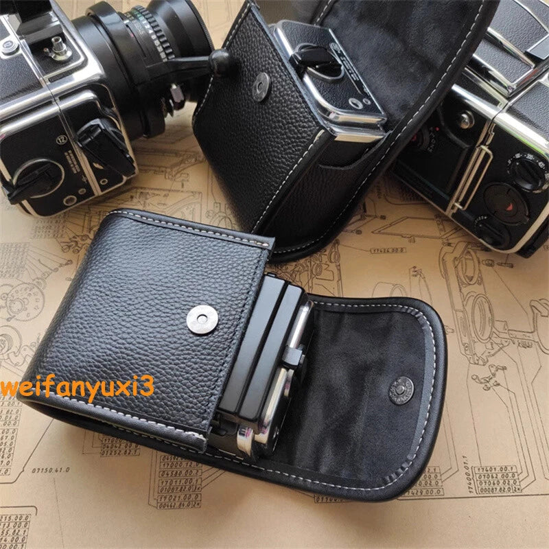 Leather Camera case Protector Bag For Hasselblad Film Back Waist Bag 9*9.5*5cm 07FC0E-D4 - KOEEK