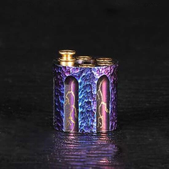 Titanium Revolver Magazine Shape Lanyard Bead Knife Paracord Pendant Detachable 07FC0E-D4 - KOEEK