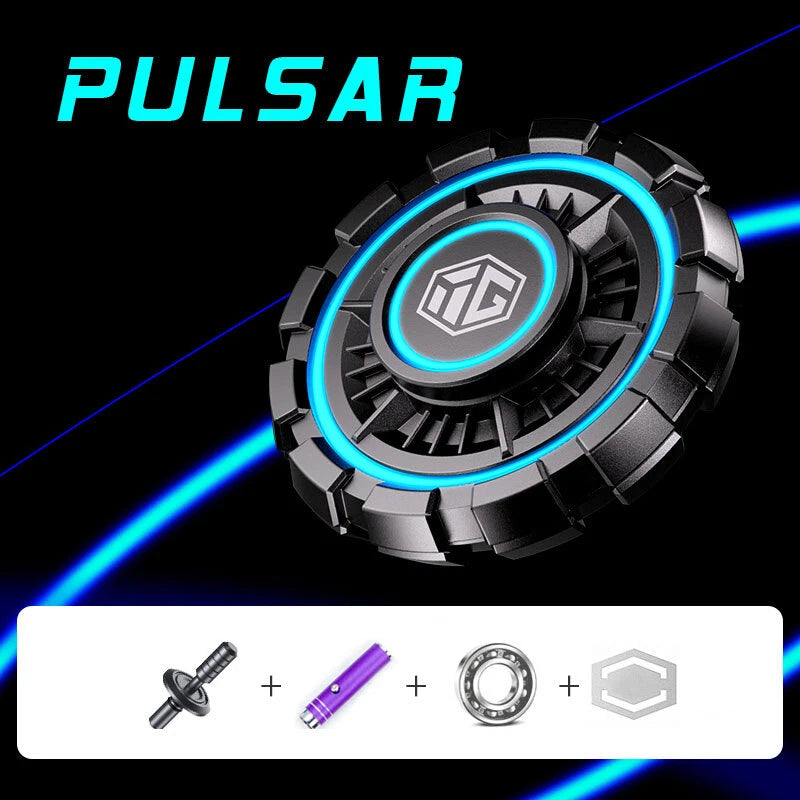 EDC Hand Spinner Adult ADHD Fidget Toys Pulsar Luminous Fidget Clicker Spinner 07FC0E-D4 - KOEEK