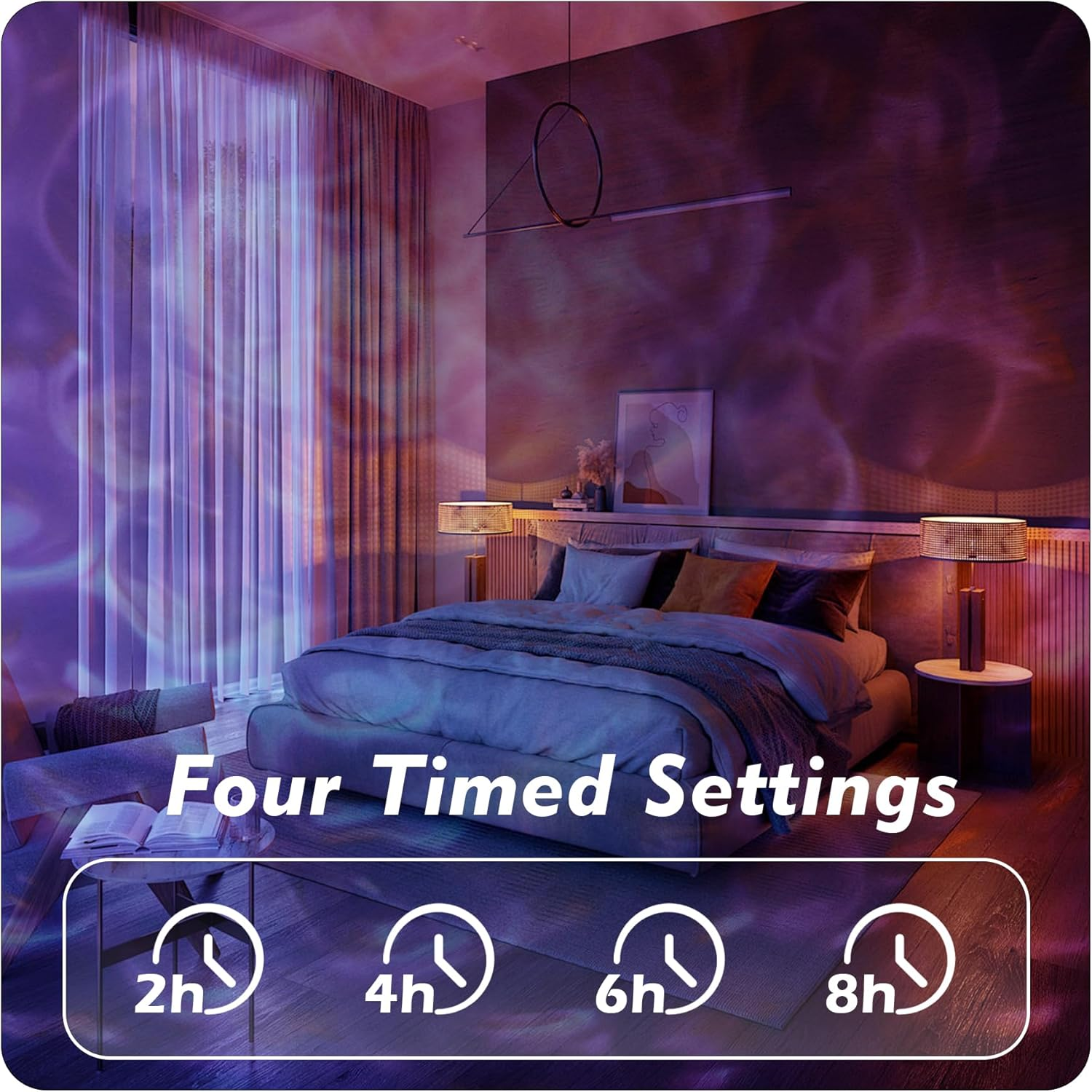 Christmas Halloween Outdoor Projector Lights, 15 Colors Water Wave Ocean Effect 07FC0E-D4 - KOEEK