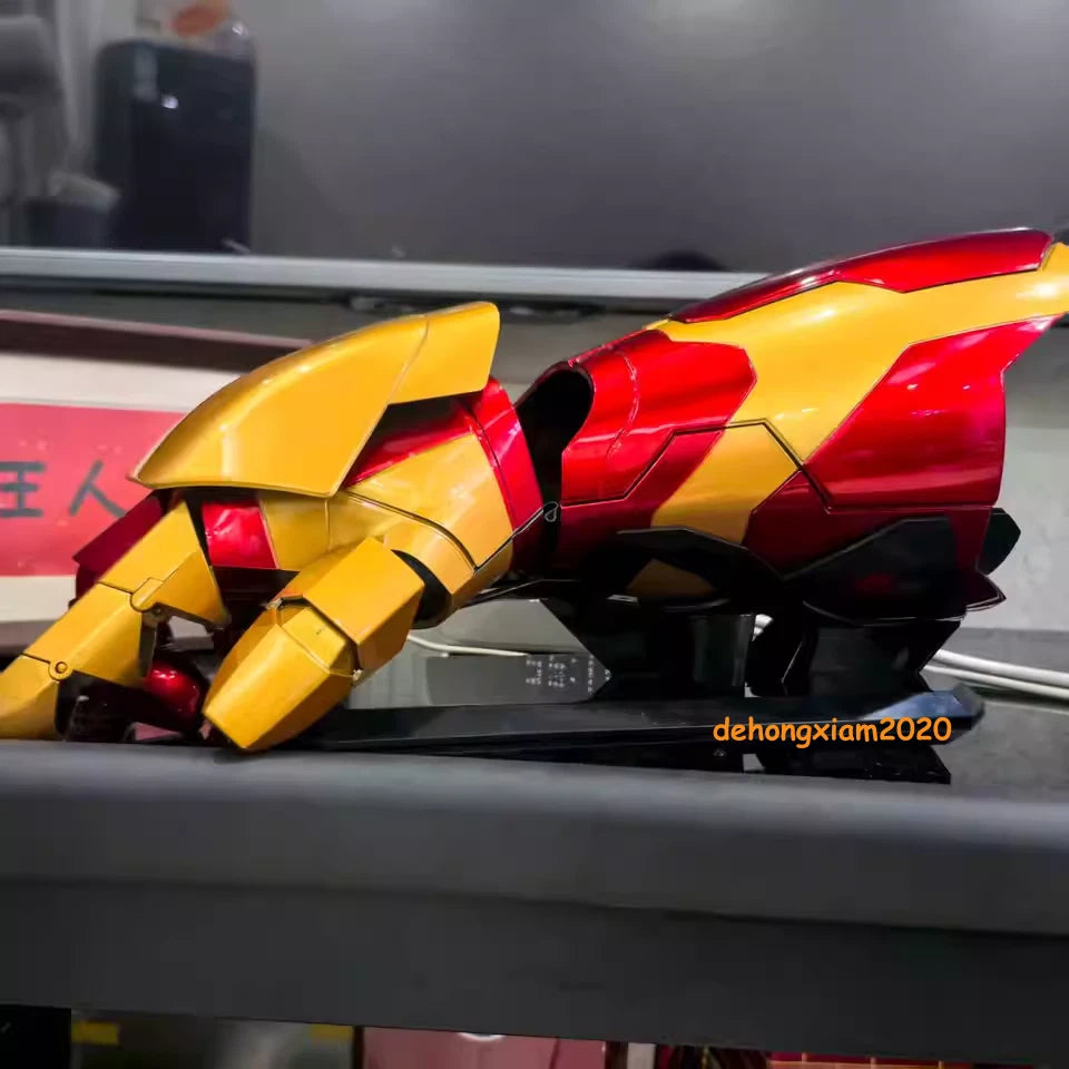 1/1 Iron Man MK42 Gauntlet Arm  Wearable Cosplay Armor Voice/Remote control Prop 07FC0E-D4 - KOEEK