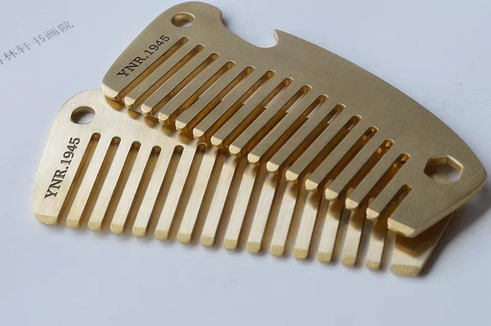 Solid Brass Comb Pocket Multi Tools Comb Bottle Opener Wrench Man EDC Gift 07FC0E-D4 - KOEEK