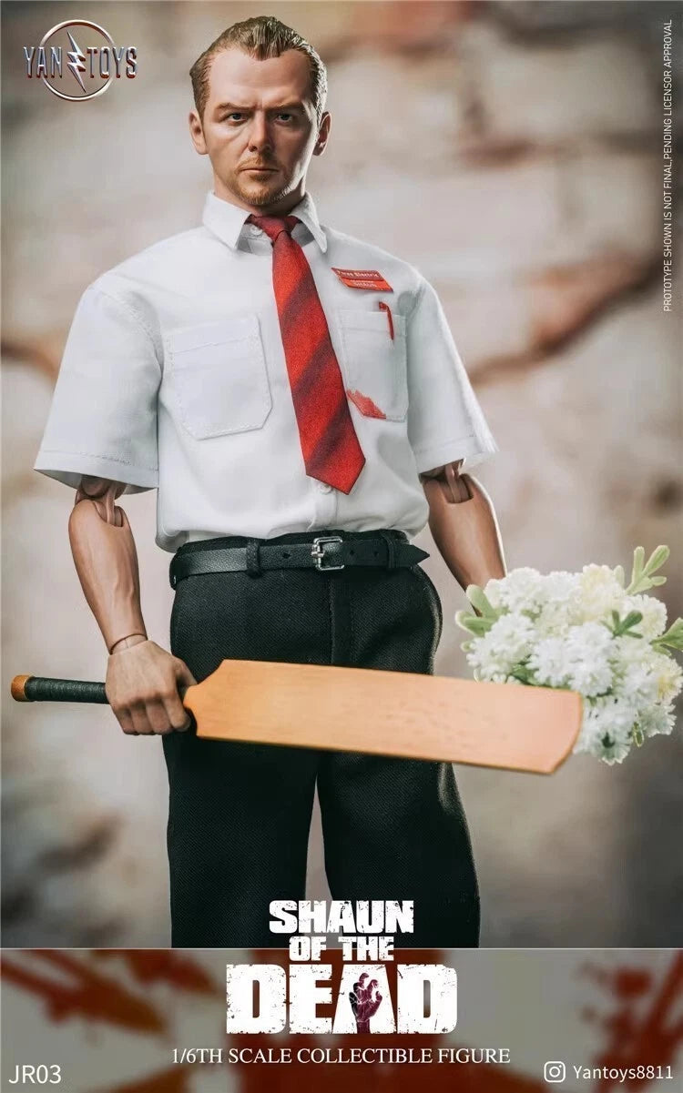 YANTOYS 1/6 JR03 Shaun of The Dead Simon Pegg 12" Action Figure Model In Stock 07FC0E-D4 - KOEEK