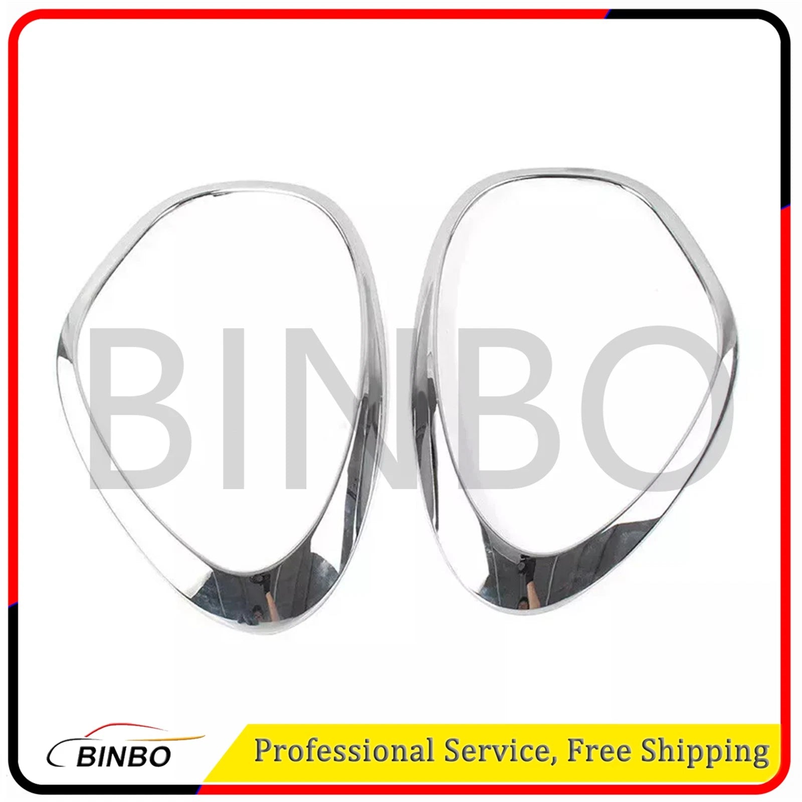 For 2011-16 Mini Cooper Countryman Front Headlight Lamp Bezel Trim Molding Pair 07FC0E-D4 - KOEEK