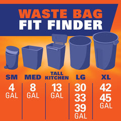 new Hefty Ultra Strong Multipurpose Large Trash Bags, 25 Count (Pack of 1), Black HEFTY - KOEEK