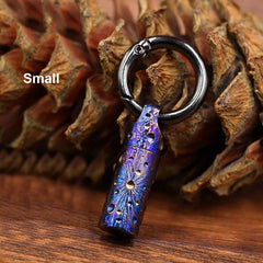 Titanium Waterproof Charm Pendant Pill Storage Container Outdoor Travel Tool 07FC0E-D4 - KOEEK