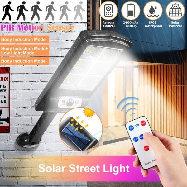 ny 900000LM Lamparas Luz Led Solares Luces Para Exterior Patio Sensor De Movimiento