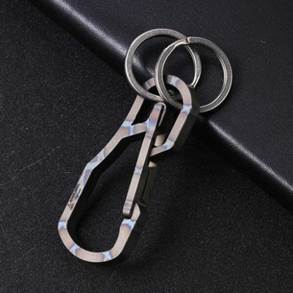 TC4 Titanium Alloy Mechanics Key Carabiner Outdoor Lightweight key chain EDCTool 07FC0E-D4 - KOEEK
