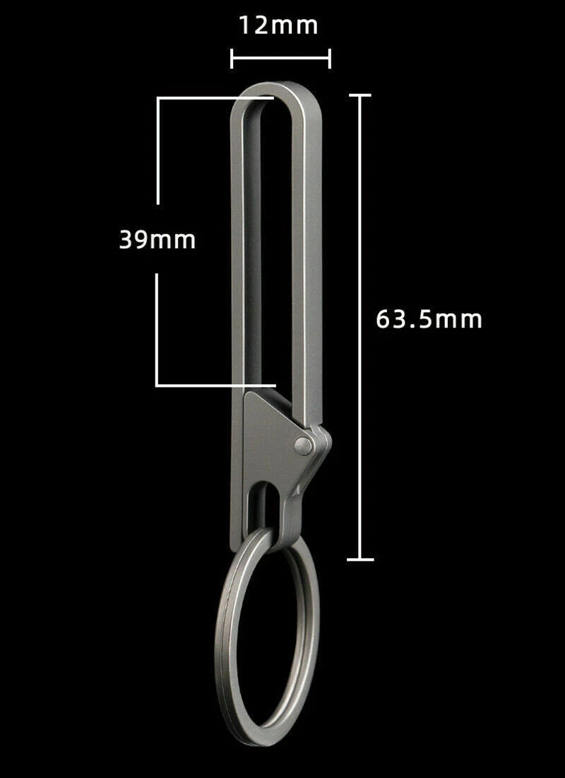 Titanium Alloy Key Buckle Belt Waist Hanging Keychain EDCTool with 25mm Key Ring EDC - KOEEK