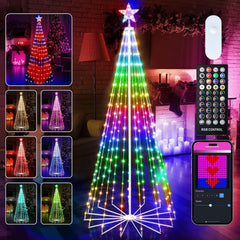 Brightown 6ft RGB LED Smart Christmas Cone Tree Light | App + Remote | 34 Modes BRIGHTOWN - KOEEK