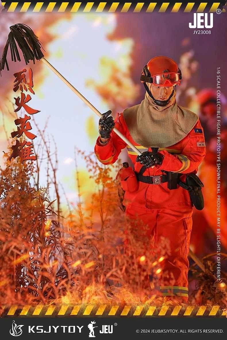 JEU JY23008 1/6 Fire Hero Forest Fire Fighter Action Figure 12" Male Model Doll JEU - KOEEK