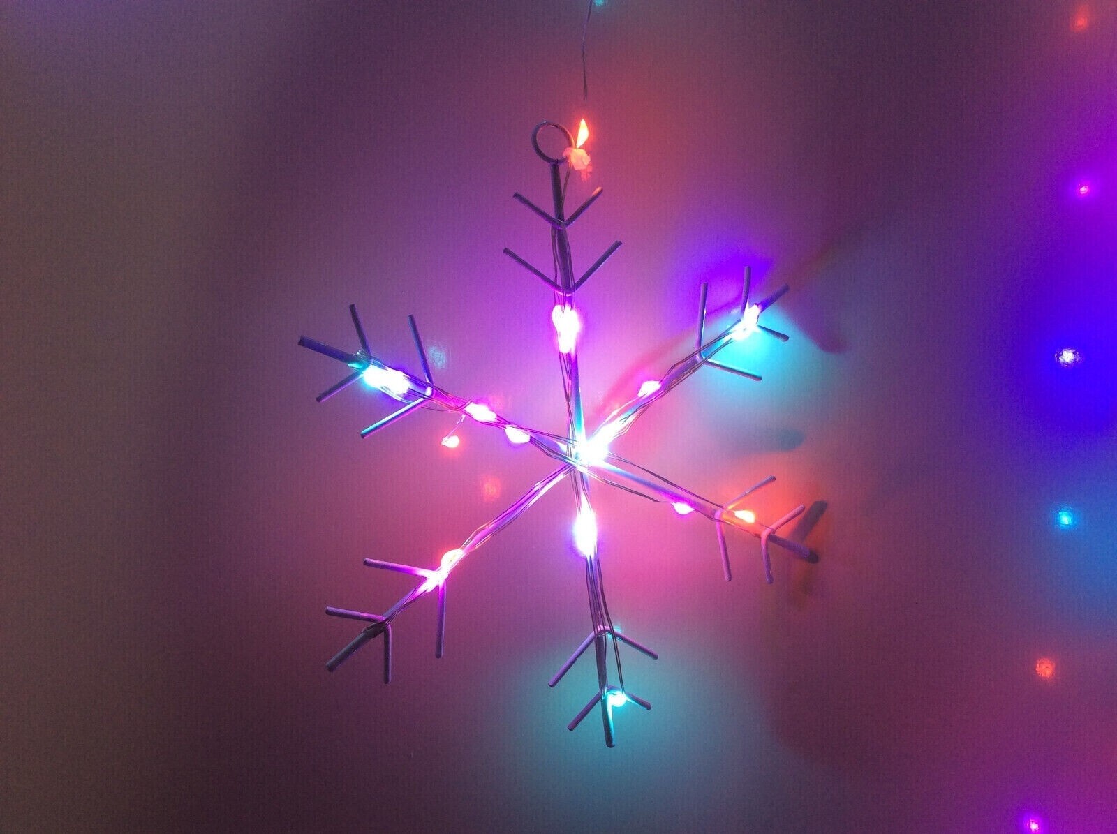 Premier 339 Rainbow Multicolour LED Snowflake Window Curtain Christmas Lights PREMIER - KOEEK