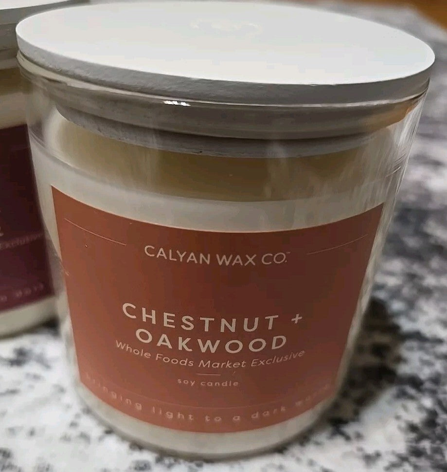 (3) Calyan Wax Co Whole Foods Exclusive Candles Winter Pine Plum Chestnut 8.8oz 07FC0E-D4 - KOEEK