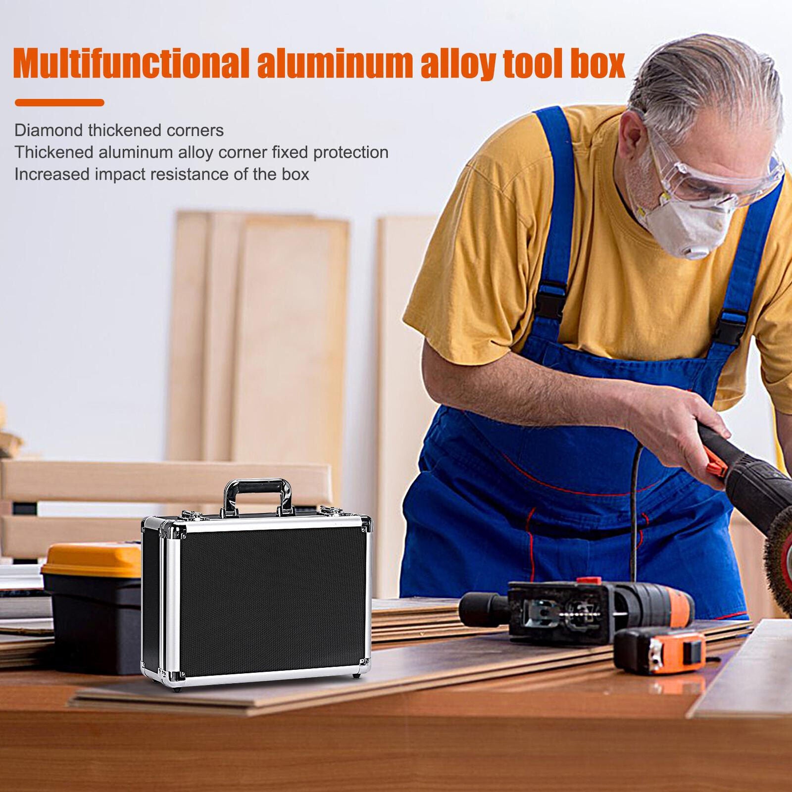 new Portable Aluminum Alloy Tool Box Safety Equipment Instrument Small Storage Case koeek - KOEEK