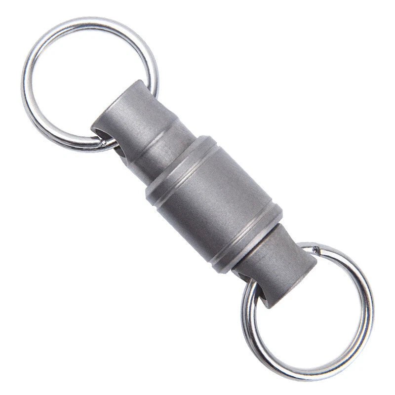 Titanium Alloy 360 Degree Quick Release Hanging Buckle Elastic Keychain Key Ring 07FC0E-D4 - KOEEK