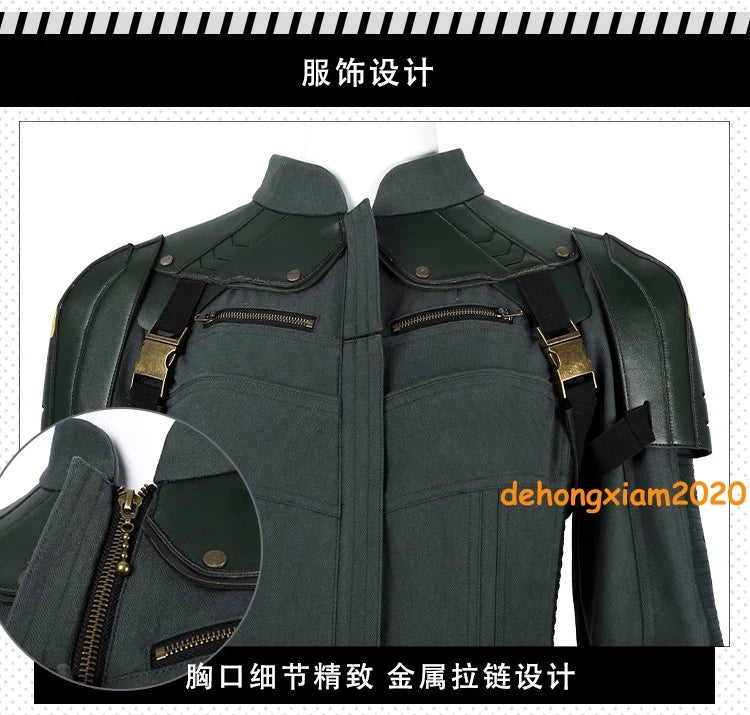 Thunderbolts* Yelena Belova Jumpsuit Outfit Black Widow Cosplay Costume Full Set 07FC0E-D4 - KOEEK