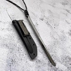 Titanium Outdoor Multi Tool EDC Tea Knife Ice Pick Tea Cake Pick with K Sheath 07FC0E-D4 - KOEEK
