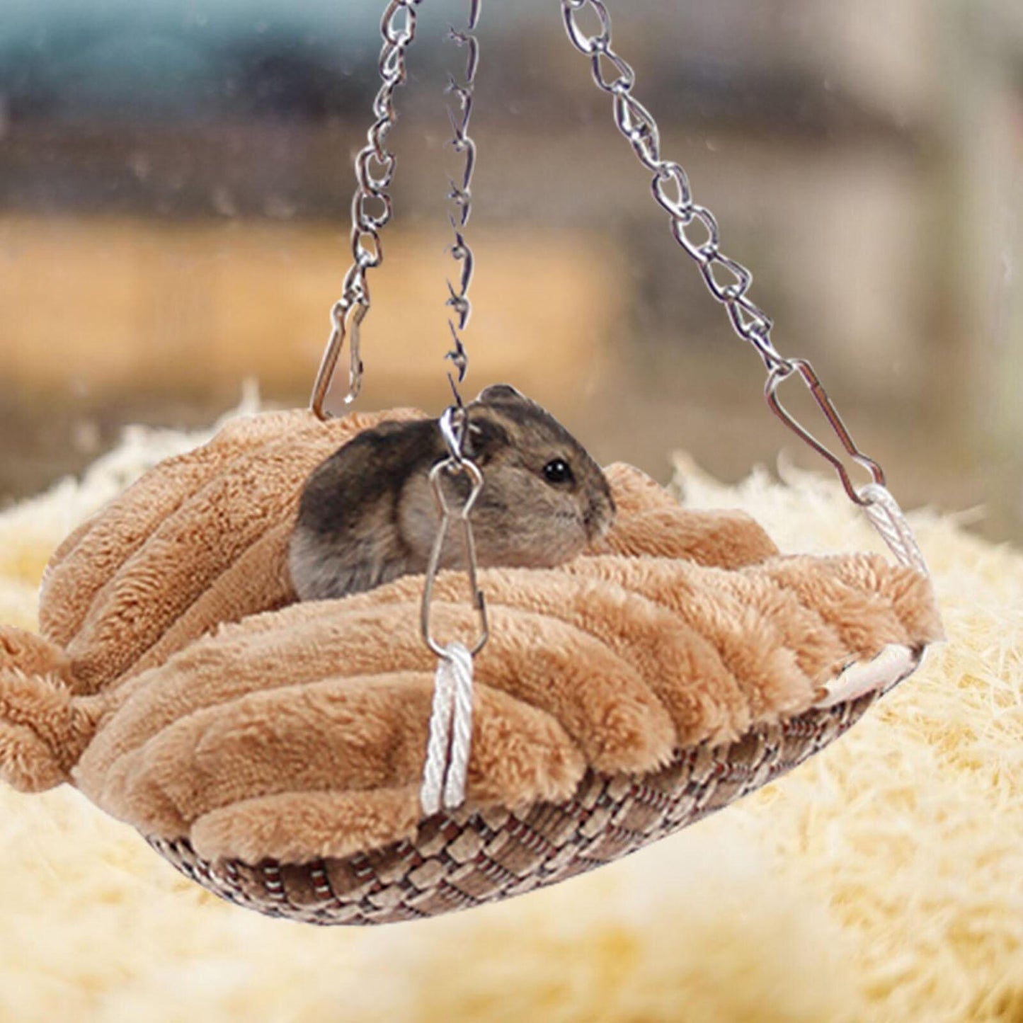 ny Hængekøje til kæledyr Hamster Ilder Egern Rotte Bur Varme Hus Senge Legetøj