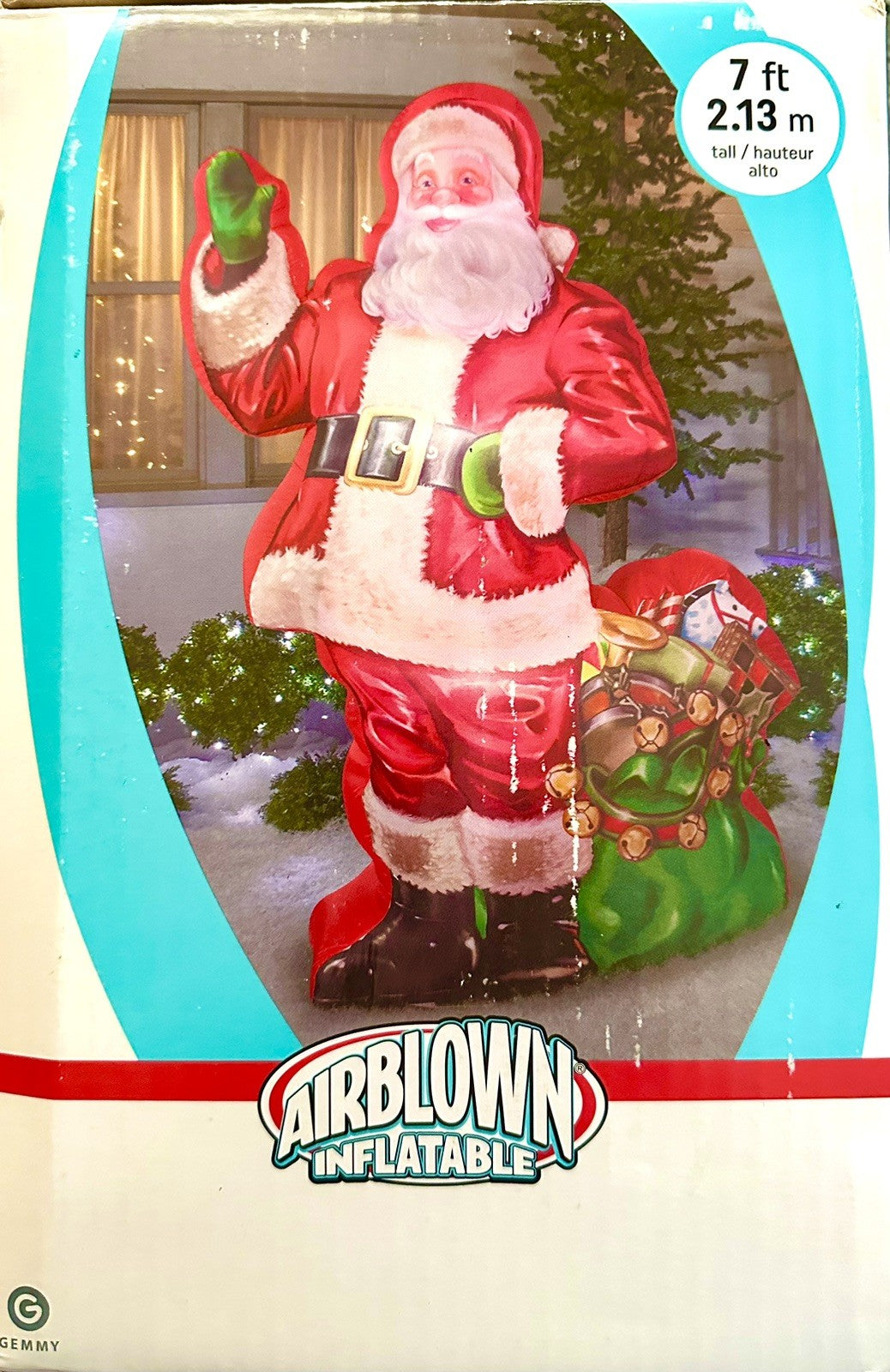 Classic Santa Inflatable with LED lights, by Gemmy, 7 ft tall GEMMY - KOEEK