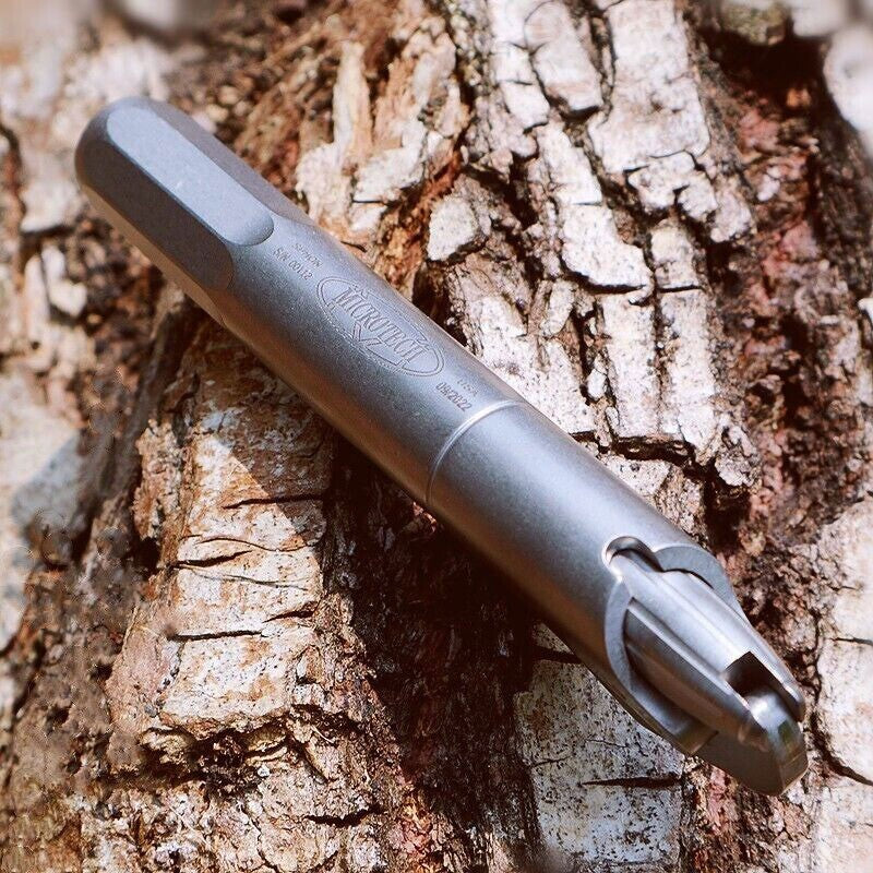 Titanium Alloy Pocket Siphon Pen Ball Pen Business Signature Gel Pen EDC Tools 07FC0E-D4 - KOEEK