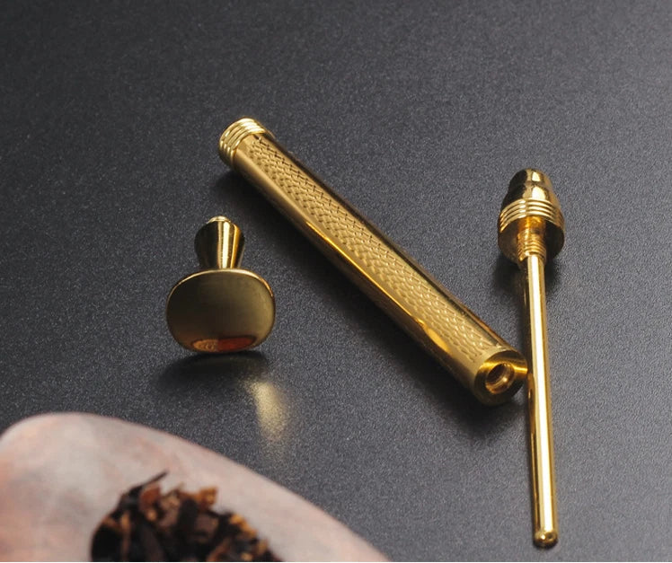 Creative 2in 1 Metal Tobacco Pipe Tamper Copper Cigar Pipe Cleaning Tools 07FC0E-D4 - KOEEK