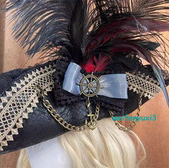 Retro Pirate Tricorne Hat Pirates of the Caribbean Women Cosplay Costume Prop 07FC0E-D4 - KOEEK