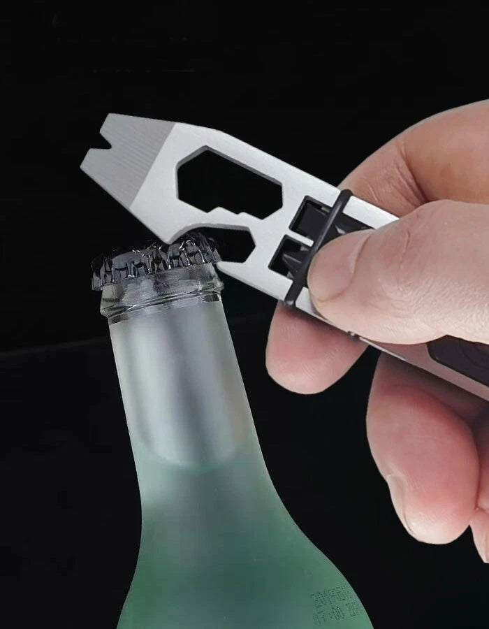 Outdoor Stainless Steel Keychain Pocket Pry Bar Crowbar Opener EDC Multi Tools 07FC0E-D4 - KOEEK