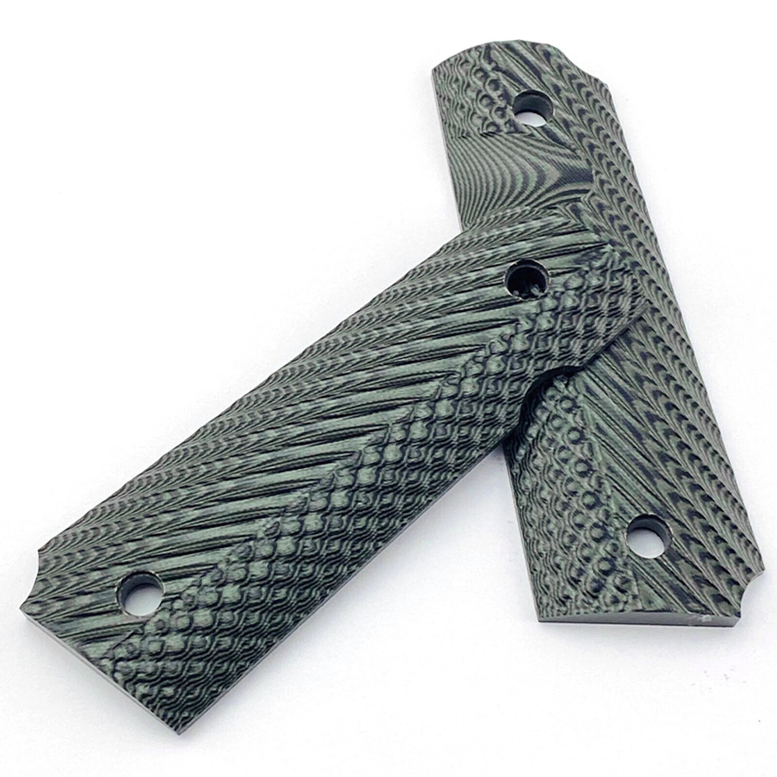 1 Pair G10 Knife Handle Patches Non-slip Textured Material For 1911 Models Grips 07FC0E-D4 - KOEEK