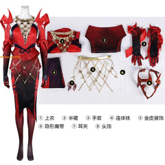 Marvel Rivals Scarlet Witch Costume Girls Cosplay Top Pants Outfit Set Halloween 07FC0E-D4 - KOEEK