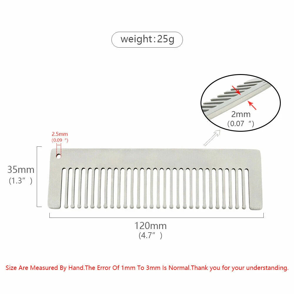 Titanium Antistatic Keychain Comb Unique Fashion Pocket Comb Health Hair CombEDC EDC - KOEEK