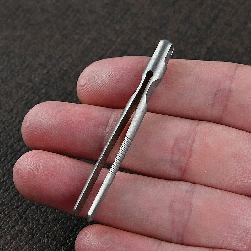 Mini CNC Titanium Keychain Tweezers Pocket Outdoor Lightweight Clamping EDC Tool EDC - KOEEK