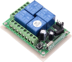 new DC 12V Remote Control Switch 4 Channel Universal 433Mhz Control... 07FC0E-D4 - KOEEK